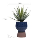 Agave Succulent Artificial Potted Plant- Green