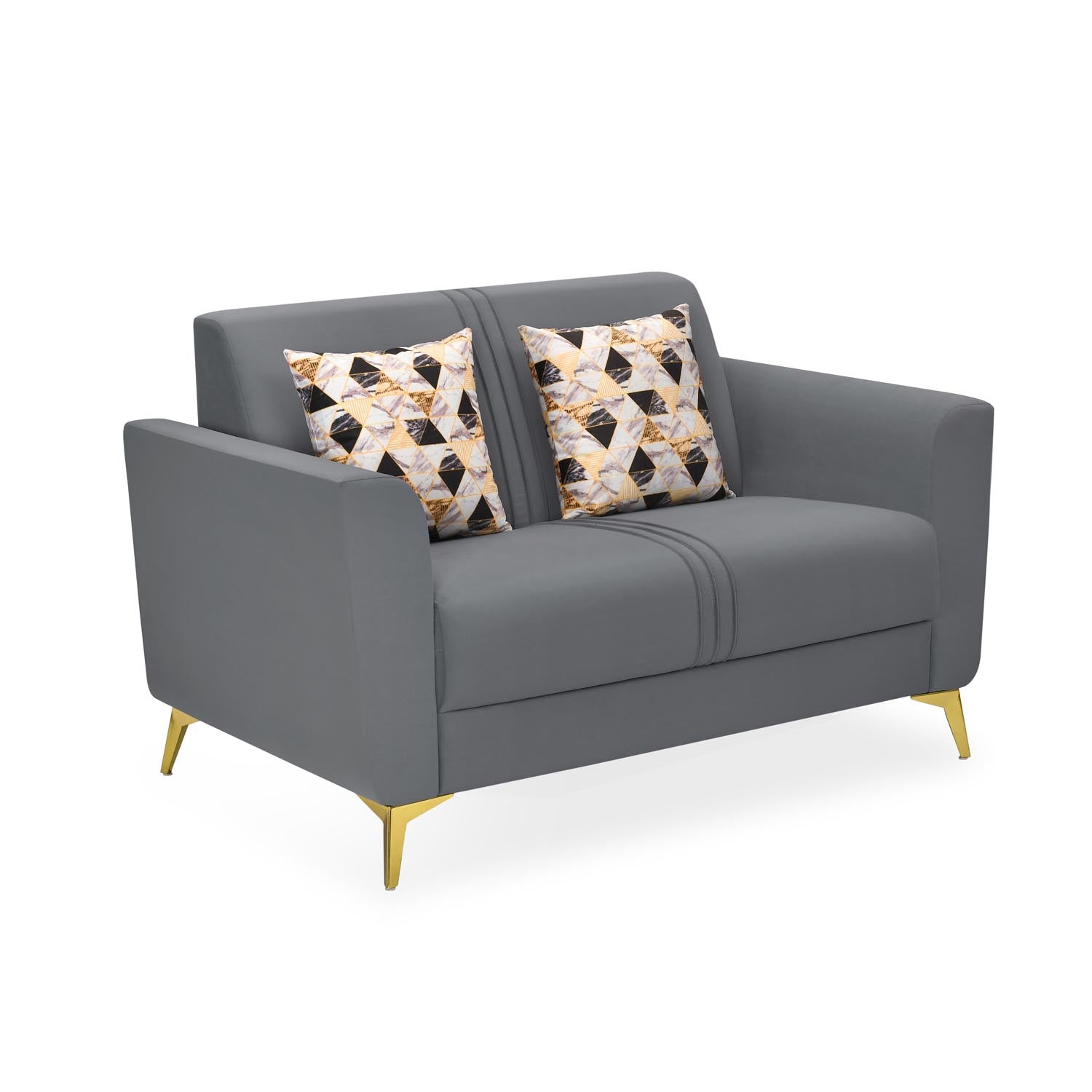 Cooper 2 Seater Fabric Sofa- Metallic Grey