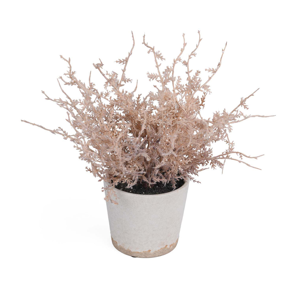 Flocking Artificial Potted Plant- Pink