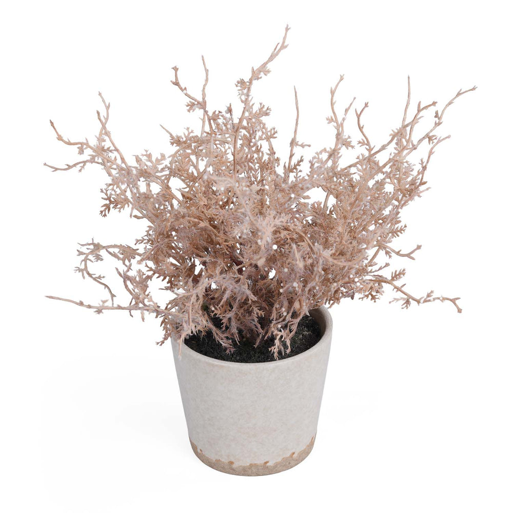 Flocking Artificial Potted Plant- Pink