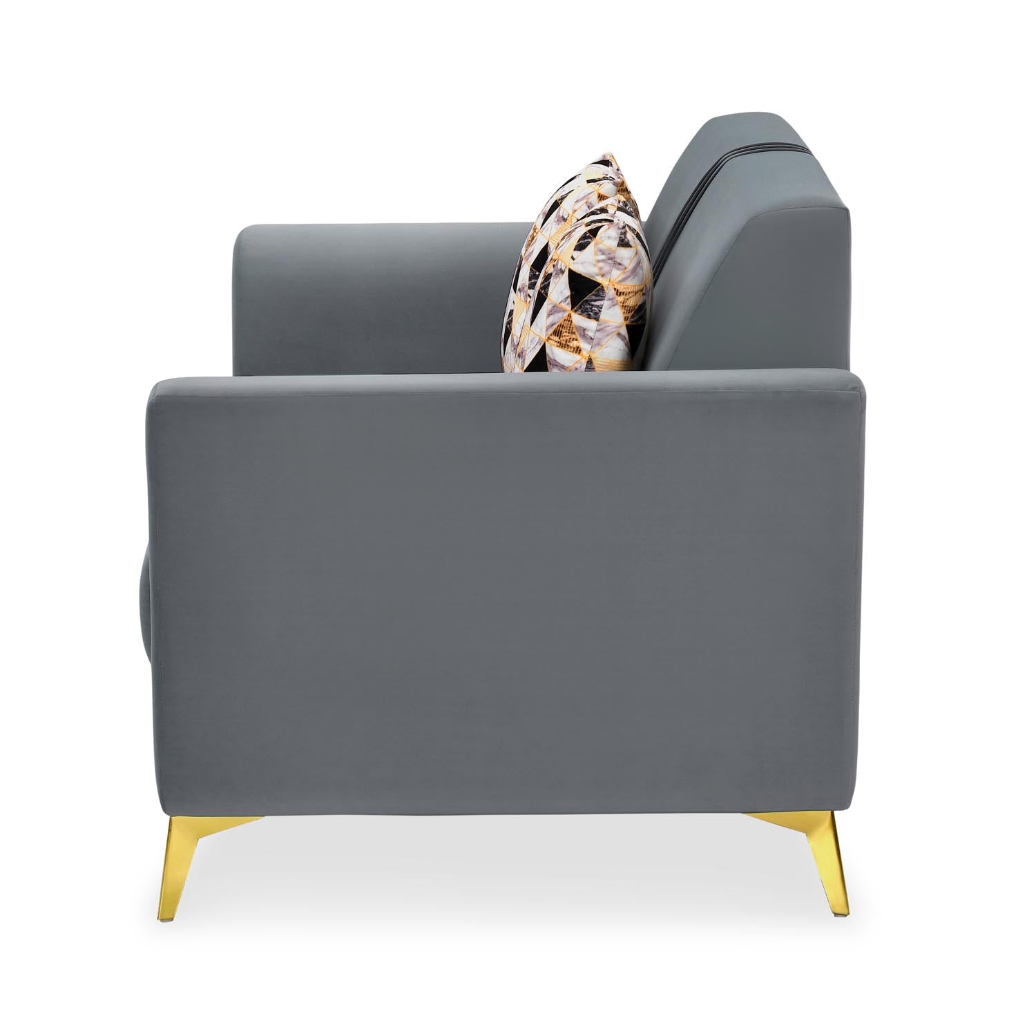 Cooper 2 Seater Fabric Sofa- Metallic Grey