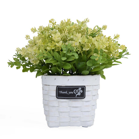 Milan Flower Potted Plant- Green