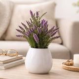 Spiky Flower Artificial Potted Plant- Purple
