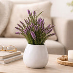 Spiky Flower Artificial Potted Plant- Purple