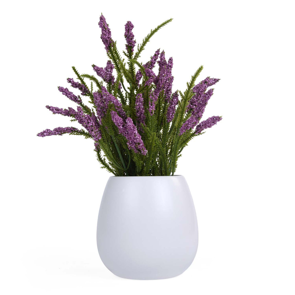Spiky Flower Artificial Potted Plant- Purple