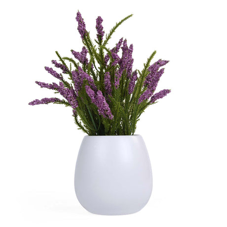 Spiky Flower Artificial Potted Plant- Purple