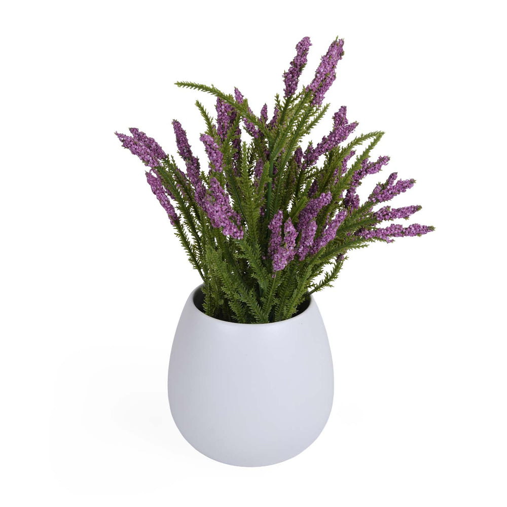 Spiky Flower Artificial Potted Plant- Purple
