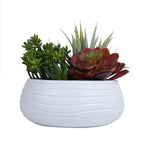 Rosette Succulent Artificial Potted Plant- Green