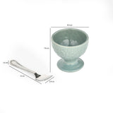 Ceramic Ice-cream Serving Bowl with Spoon Set of 4- Multicolor