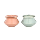 Ceramic Serving Jar with Lid Set of 2- Multicolor