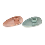 Ceramic Serving Platter with Dip Bowl Set of 2- Multicolor