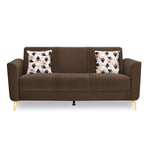 Cooper 3 Seater Fabric Sofa- Brown