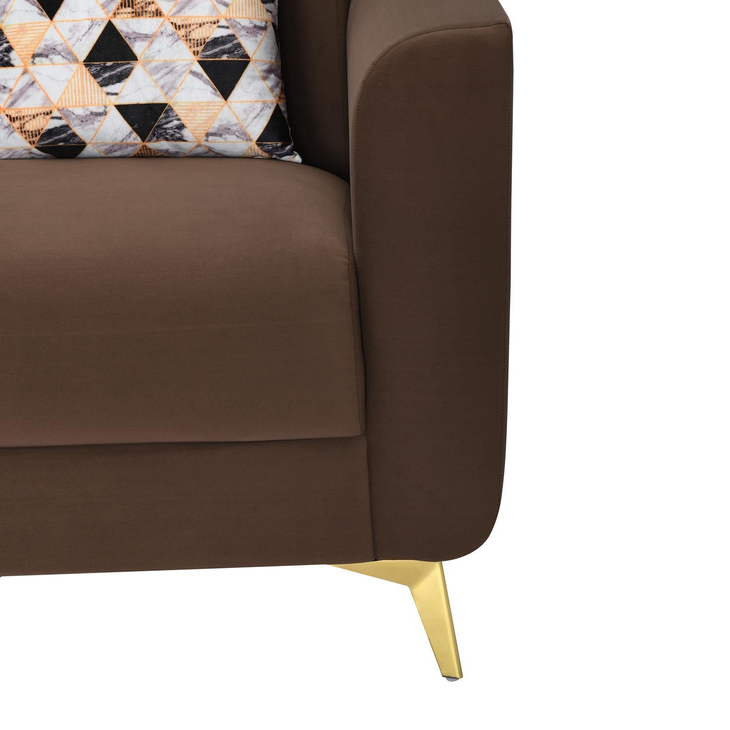 Cooper 3 Seater Fabric Sofa- Brown