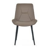 6 Seater Trava Marble Dining Set with Quado Base and Nivo Chairs- Travertine