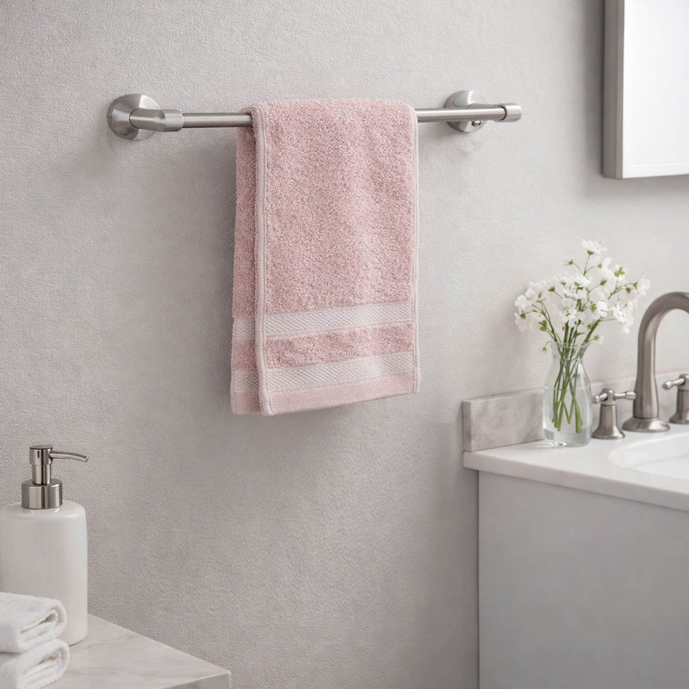 Solid Bamboo Cotton Hand Towel Set of 2- Beige