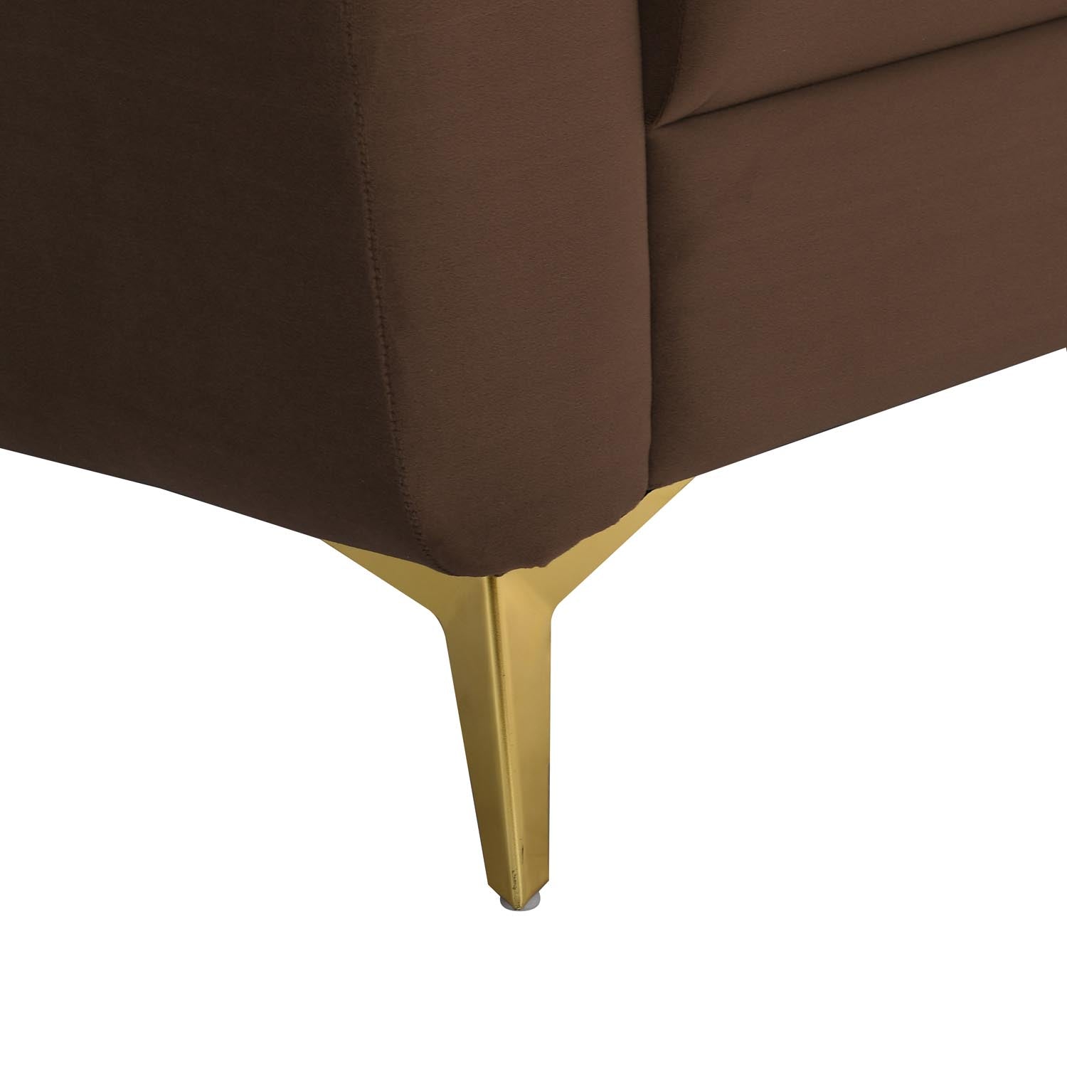 Cooper 3 Seater Fabric Sofa- Brown