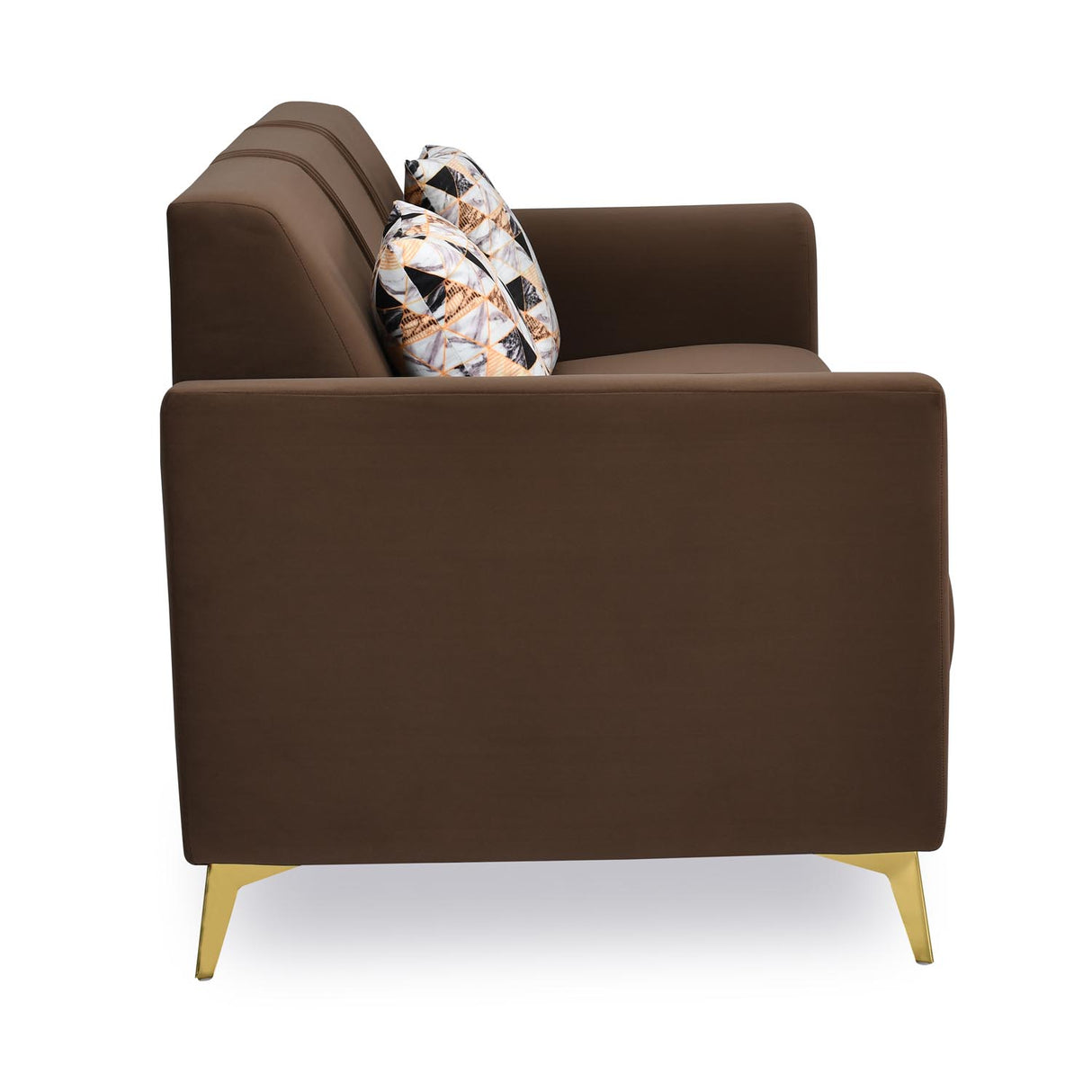 Cooper 3 Seater Fabric Sofa- Brown