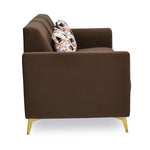 Cooper 3 Seater Fabric Sofa- Brown