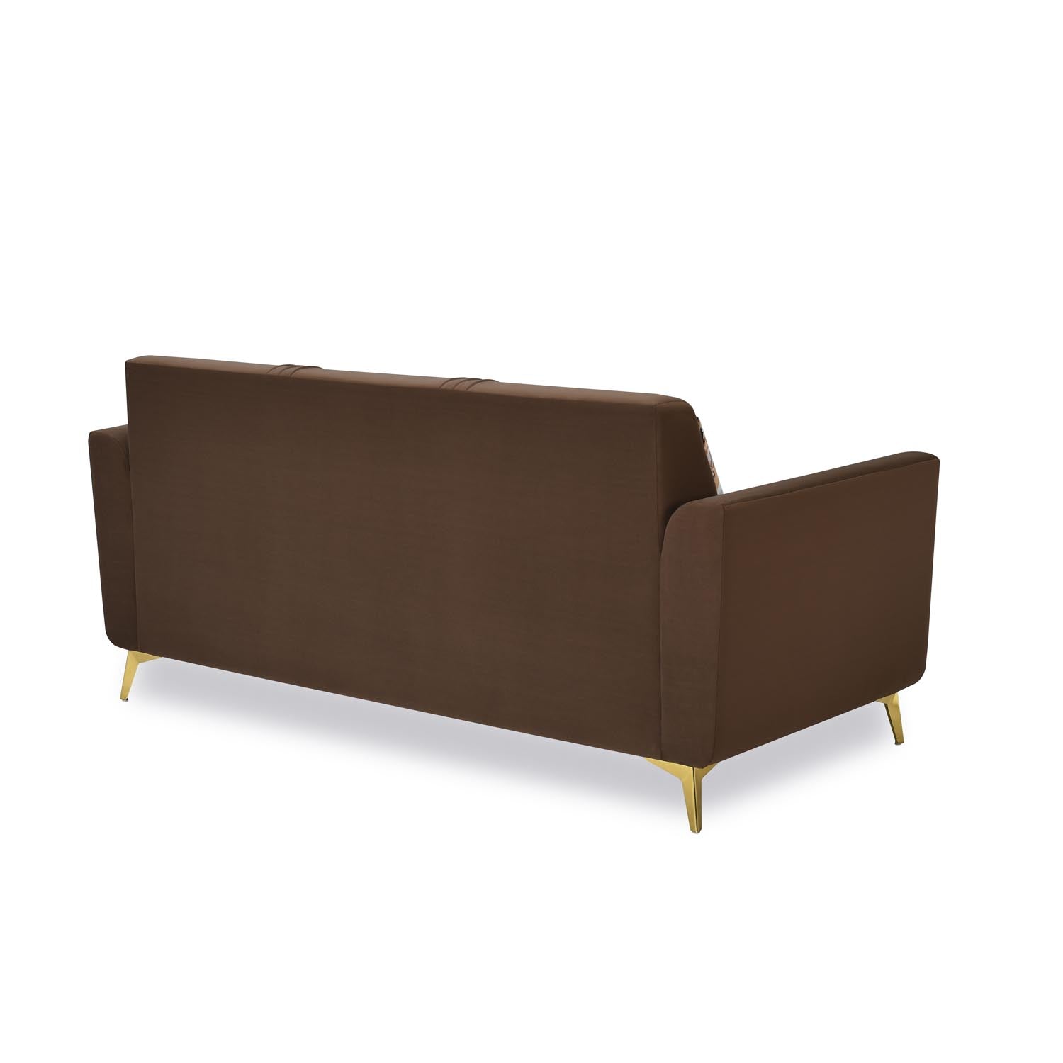 Cooper 3 Seater Fabric Sofa- Brown