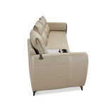 Infinia 1+3 Seater Leatherette Sofa Set with Triangle Console- Beige