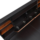 Raven Wooden Queen Bed with Box Storage- Wenge