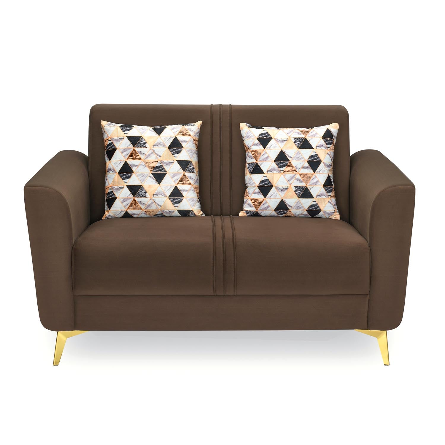 Cooper 2 Seater Fabric Sofa- Brown