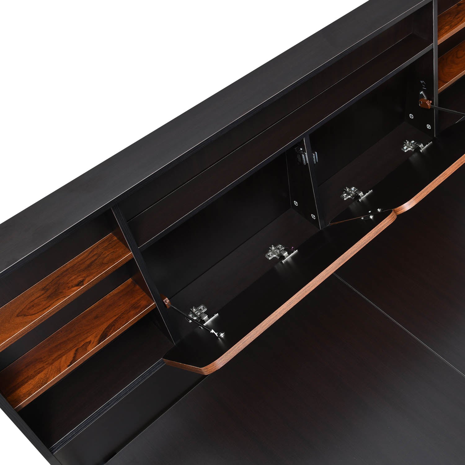 Buy Raven Wooden King Bed with Box Storage (Wenge) Online in India
