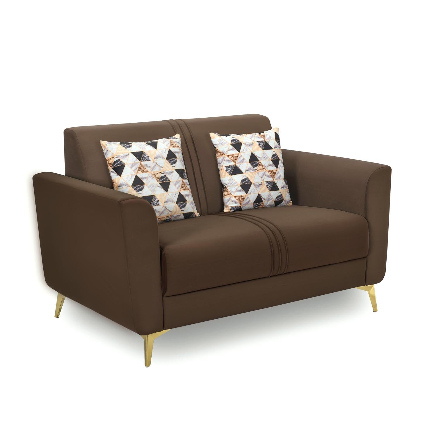 Cooper 2 Seater Fabric Sofa- Brown