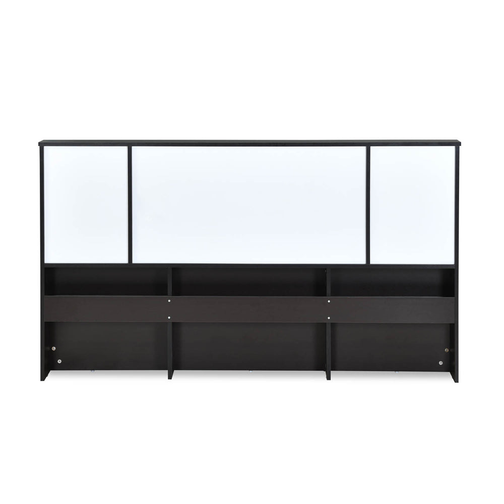 Raven Wooden Queen Bed with Box Storage- Wenge