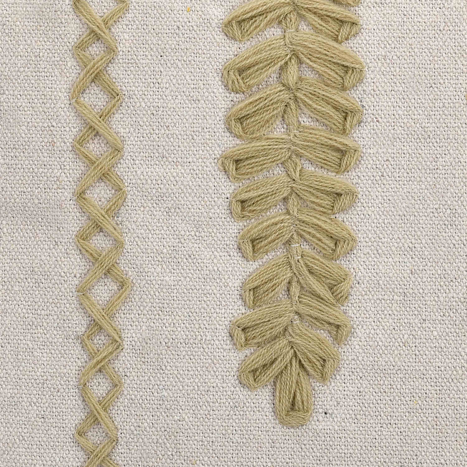 Mimosa Leaves Embroidered Cotton & Polyester 16