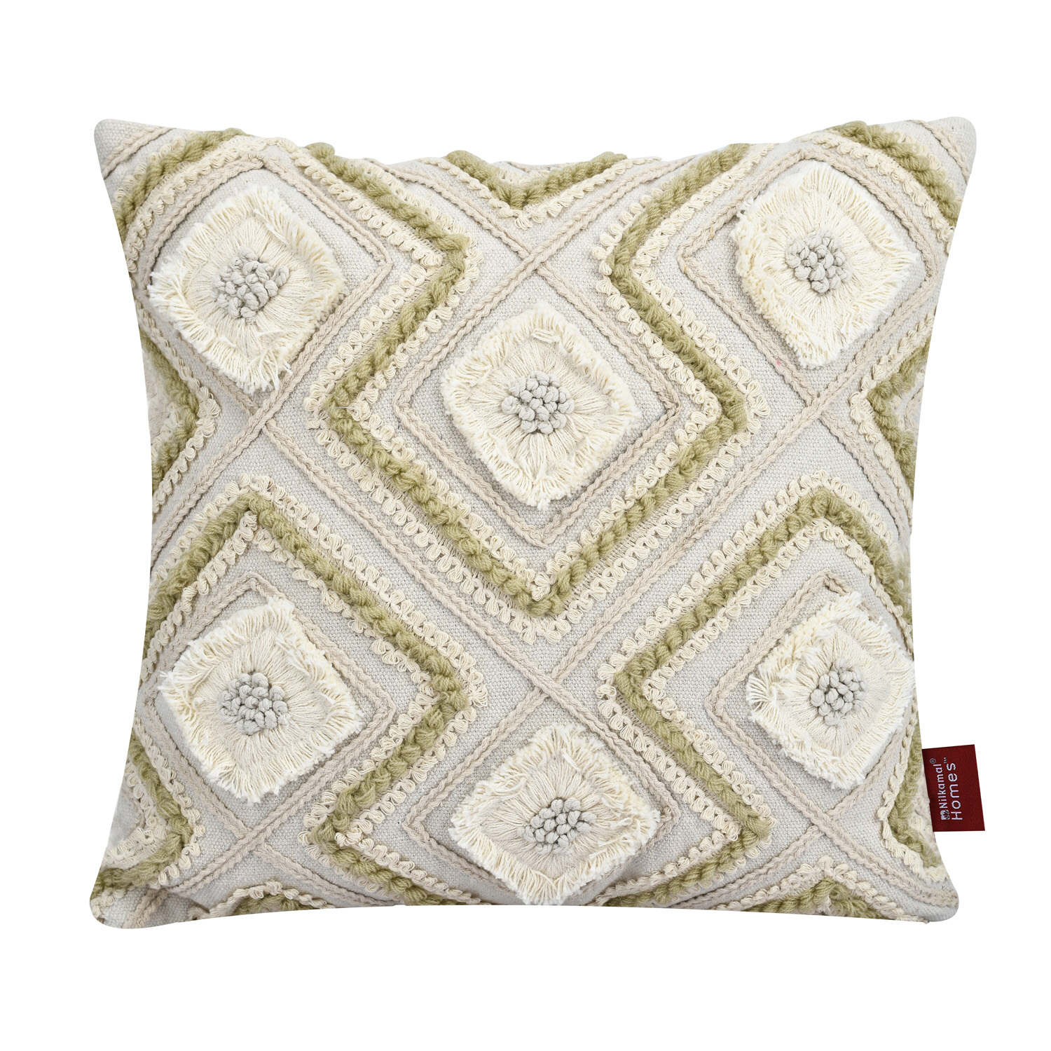 Geometric Embroidered Cotton & Polyester 16