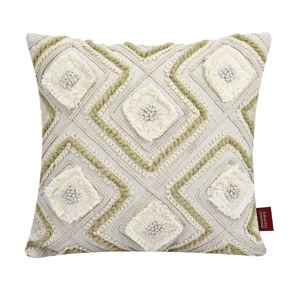 Geometric Embroidered Cotton & Polyester 16