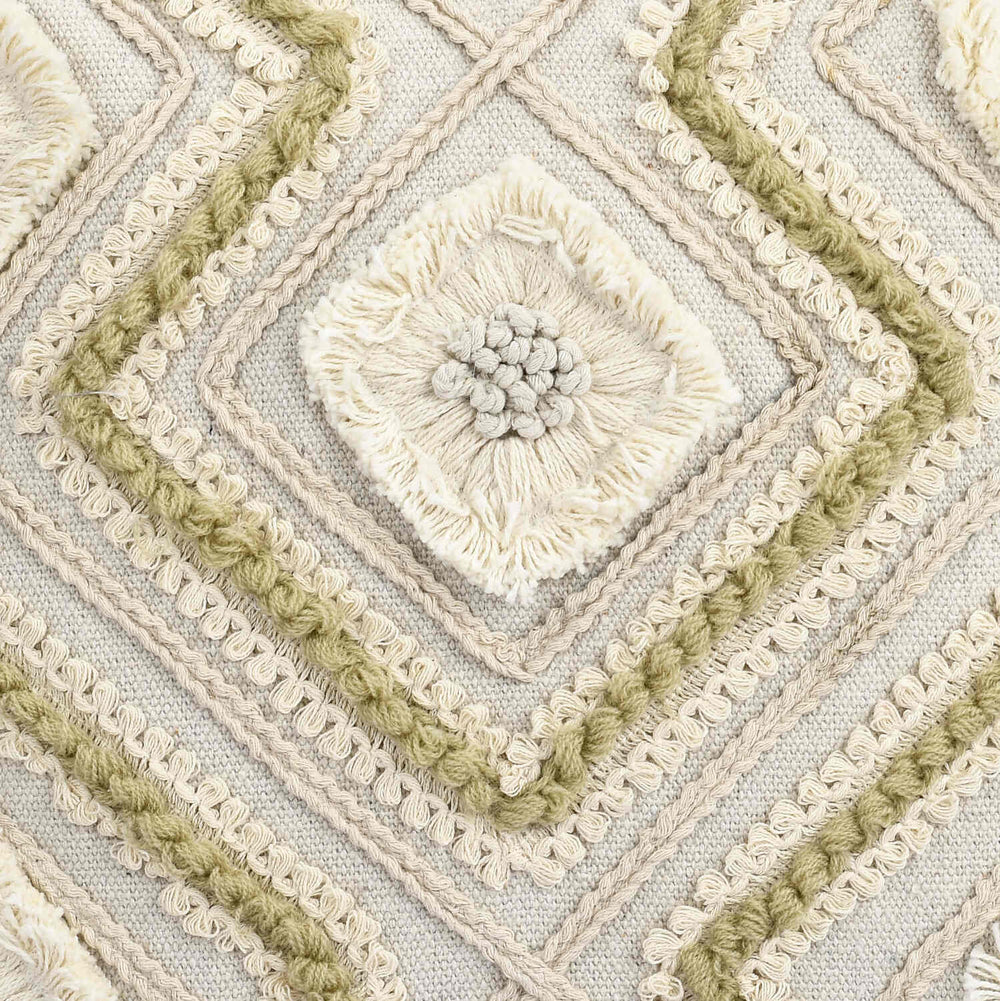 Geometric Embroidered Cotton & Polyester 16