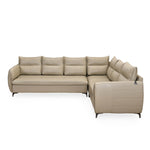 Infinia 3+2+1 Seater Leatherette Sofa Set with Left Corner Sofa- Beige