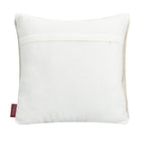 Wavy Pattern Cotton & Polyester 16" x 16" Macrame Cushion Cover (White)