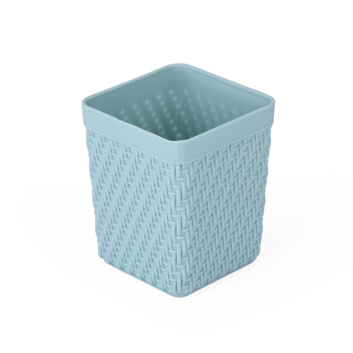Weave Design Polypropylene Pen Holder- Mint