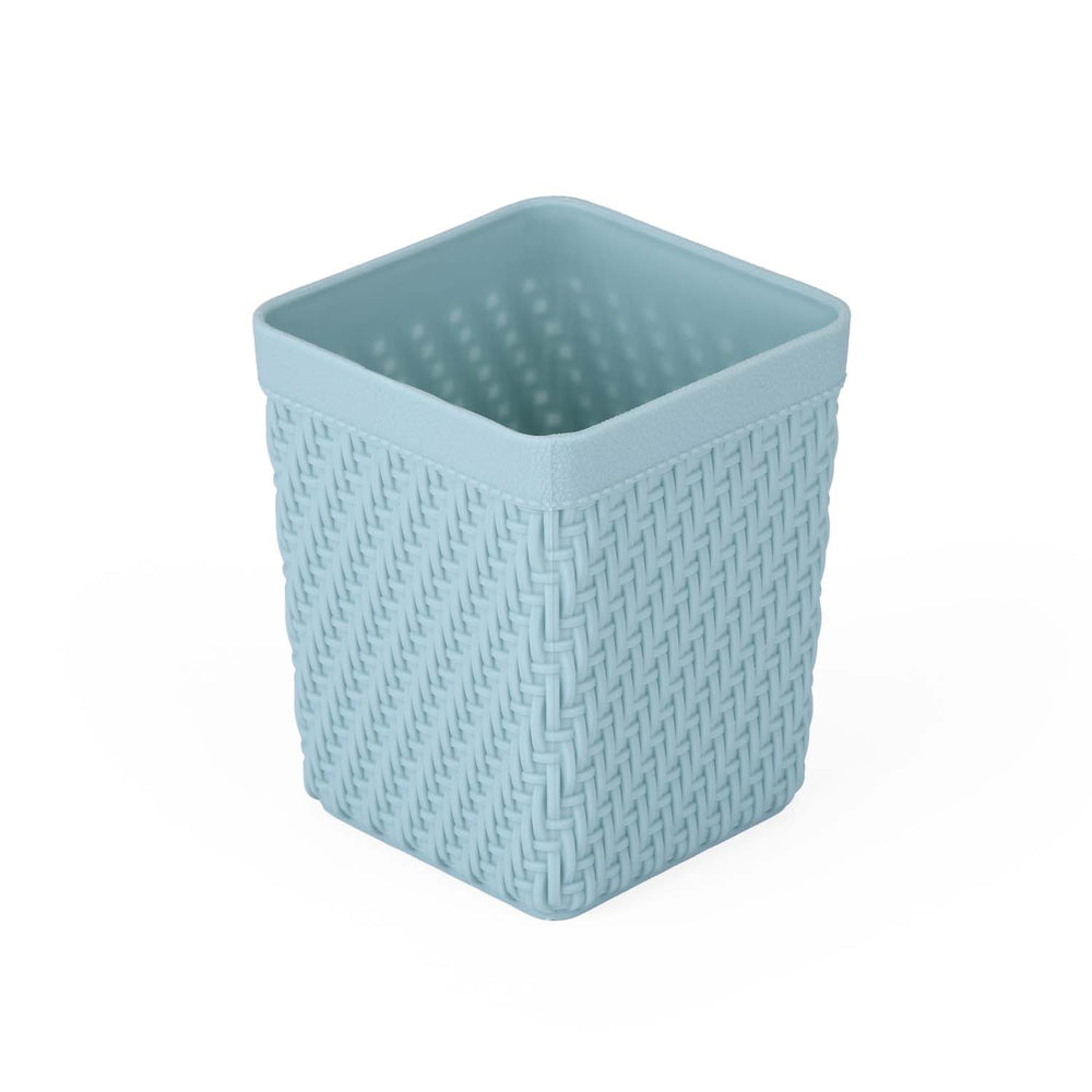 Weave Design Polypropylene Pen Holder- Mint
