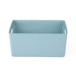 Weave Pattern Polypropylene Storage Basket- Mint, 25.8 x 17.2 x 11.8 cm