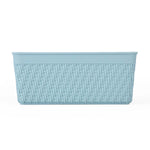 Weave Pattern Polypropylene Storage Basket- Mint, 16.4 x 10.5 x 6.6 cm