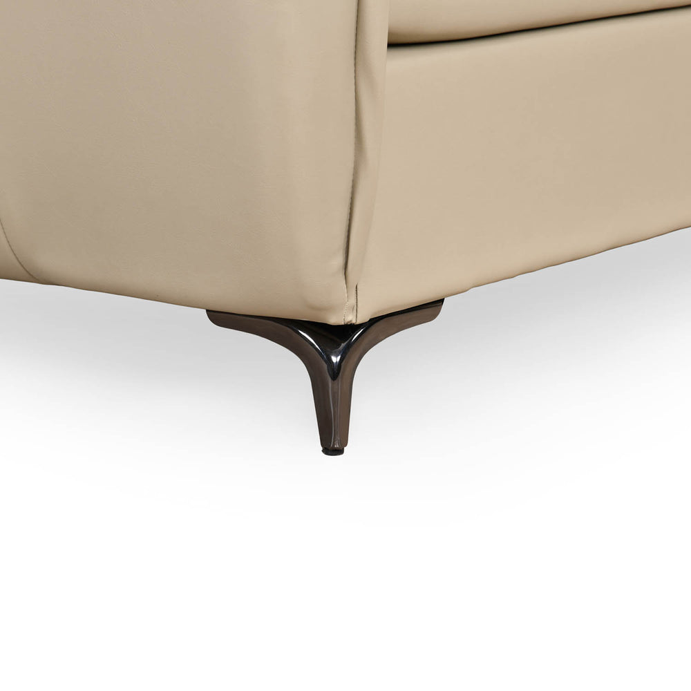 Infinia 3+2+1 Seater Leatherette Sofa Set with Left Corner Sofa- Beige