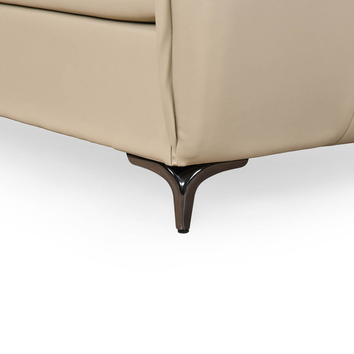 Infinia 3+2+1 Seater Leatherette Sofa Set with Right Corner Sofa- Beige