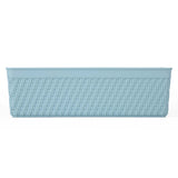 Weave Pattern Polypropylene Storage Basket- Mint, 24.1 x 10.3 x 7.2 cm