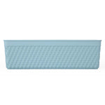 Weave Pattern Polypropylene Storage Basket- Mint, 24.1 x 10.3 x 7.2 cm
