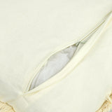 Pleated Cotton & Polyester 16" x 16" Cushion Cover (Cream)