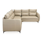 Infinia 3+2+1 Seater Leatherette Sofa Set with Left Corner Sofa- Beige
