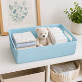 Weave Pattern Polypropylene Storage Basket- Mint, 23.5 x 17.8 x 7.7 cm