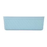 Weave Pattern Polypropylene Storage Basket- Mint, 23.5 x 17.8 x 7.7 cm