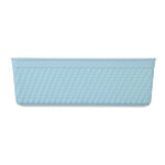 Weave Pattern Polypropylene Storage Basket- Mint, 23.5 x 17.8 x 7.7 cm