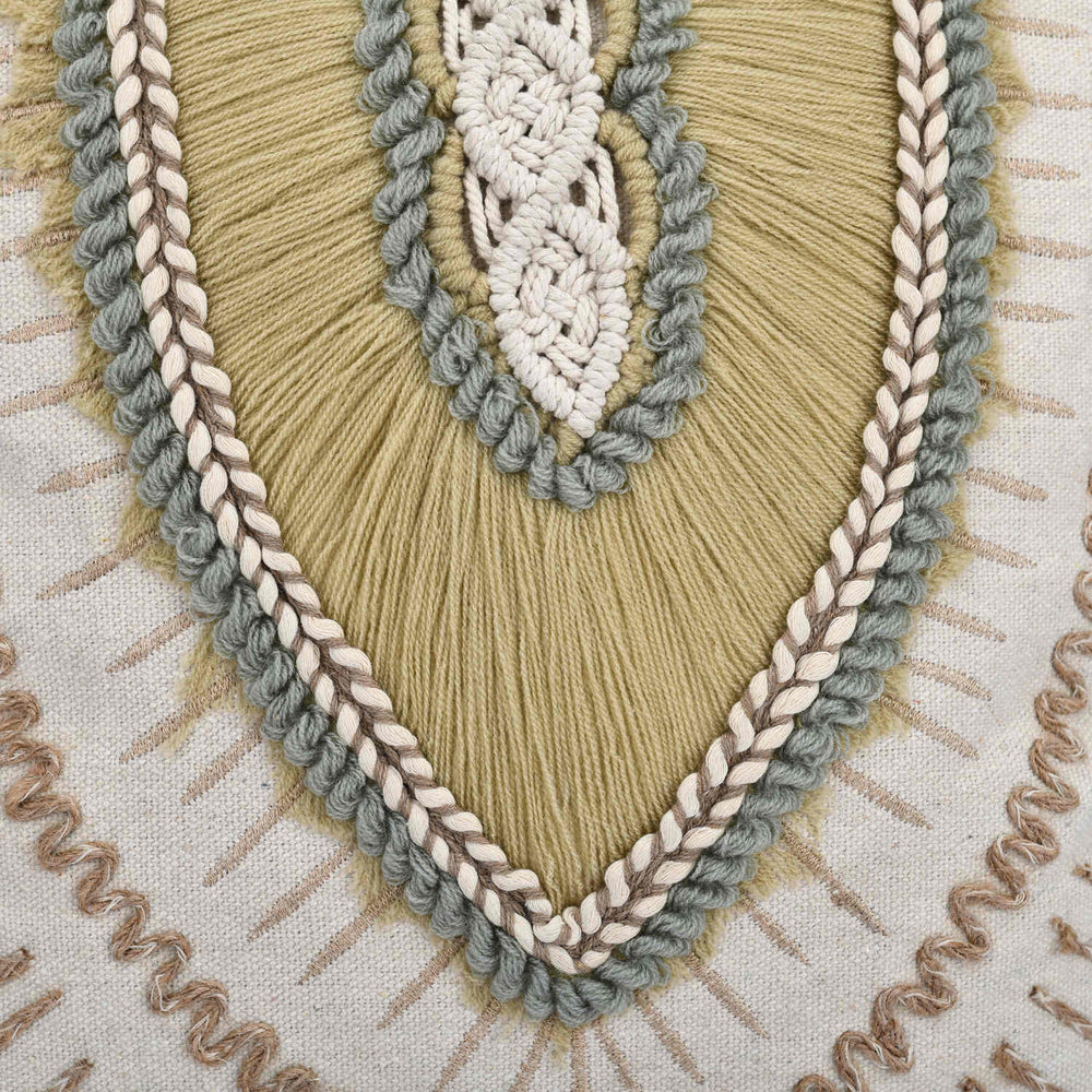 Leaf Embroidered Cotton & Polyester 16