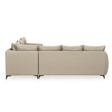 Infinia 3+2+1 Seater Leatherette Sofa Set with Left Corner Sofa- Beige